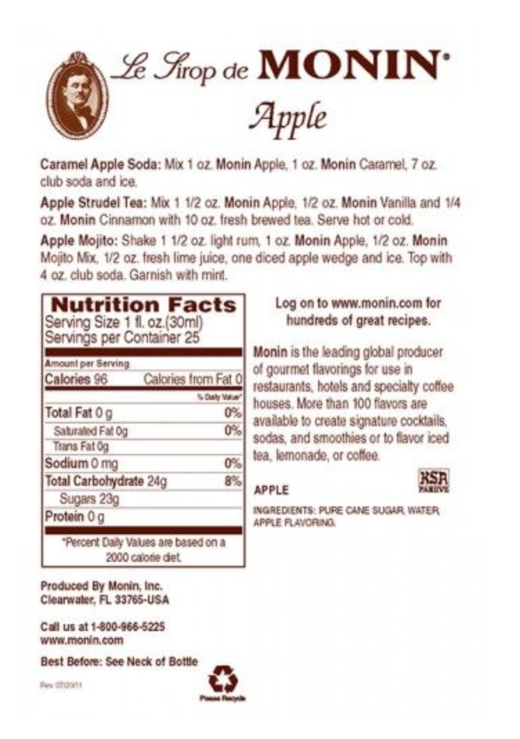 Monin Apple syrup