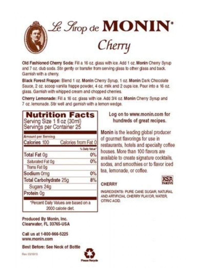 Monin Cherry  Syrup