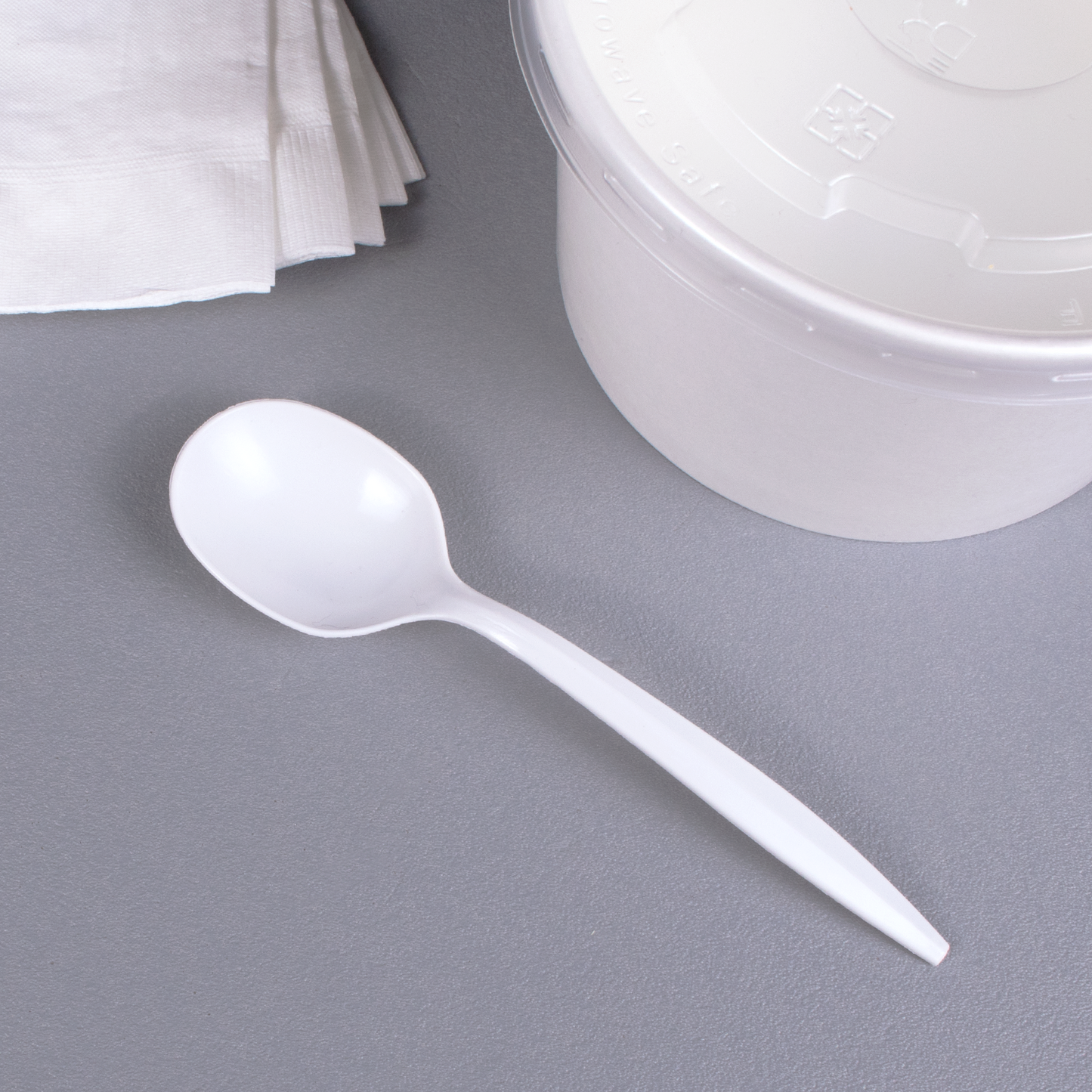 Soup Spoon, Medium Weight/White(1000/cs)_PP