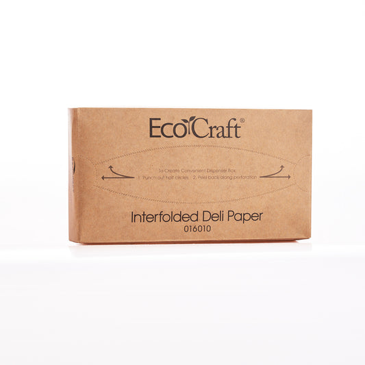 Ecocraft Deli Tissue Natural(Kraft) Interfold 10x10.75 (12*500/cs)