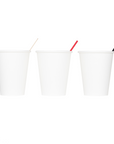 8OZ PAPER HOT CUPS - WHITE - 1,000 CT