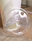 PET Flat Lid for 12~22oz Double Poly Paper Cold Cup 90mm (1,000/cs)