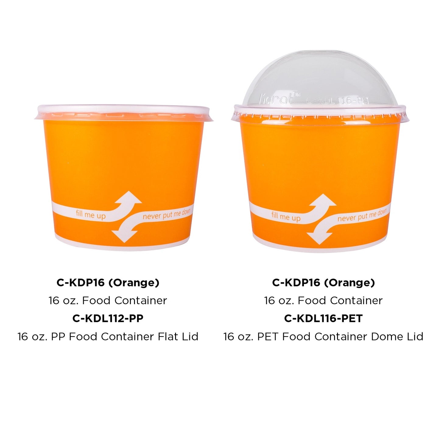 16oz Food Container "Orange"
