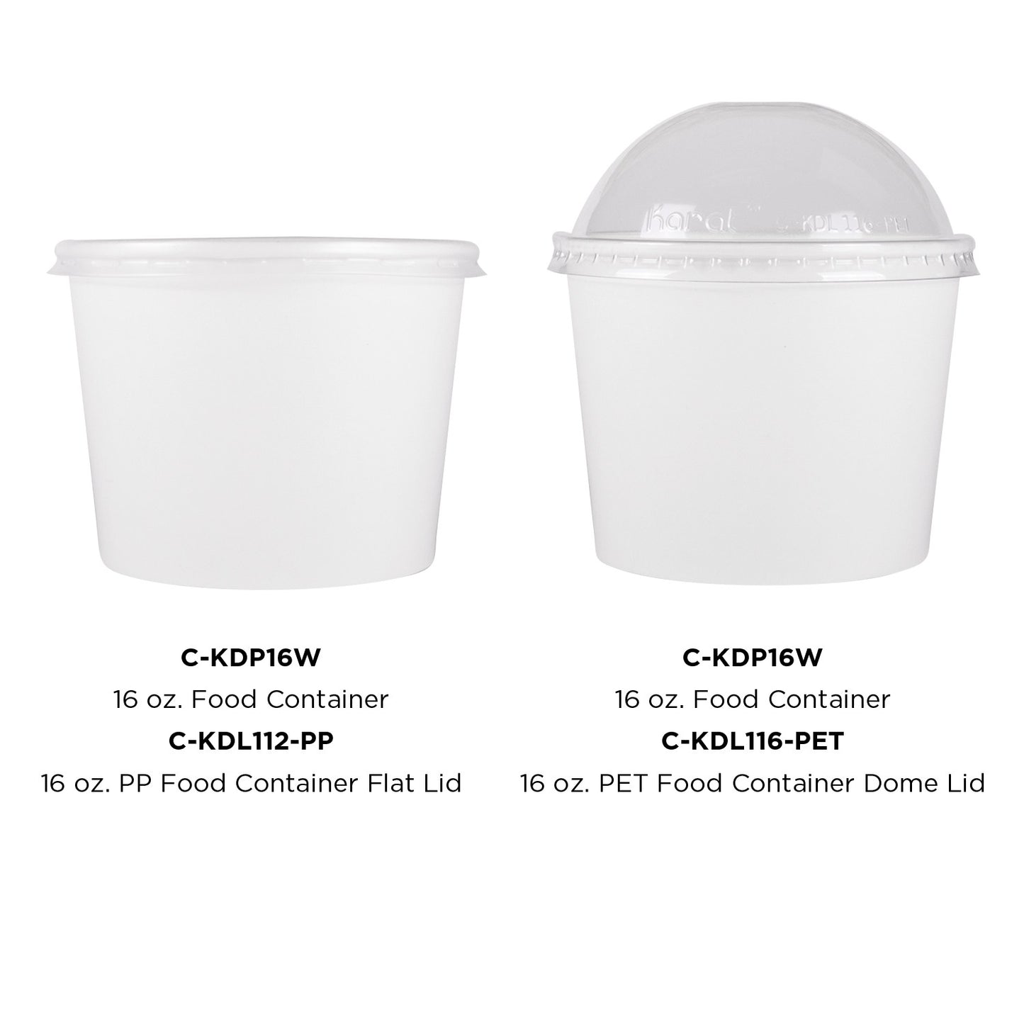 16oz Food Container White