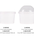 4oz Food Container White