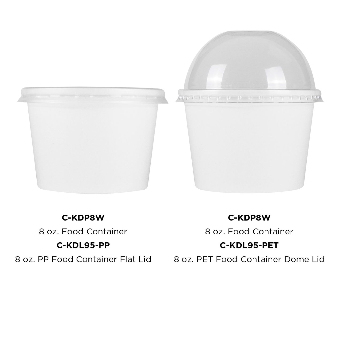 8oz Food Container White