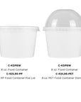 8oz Food Container White