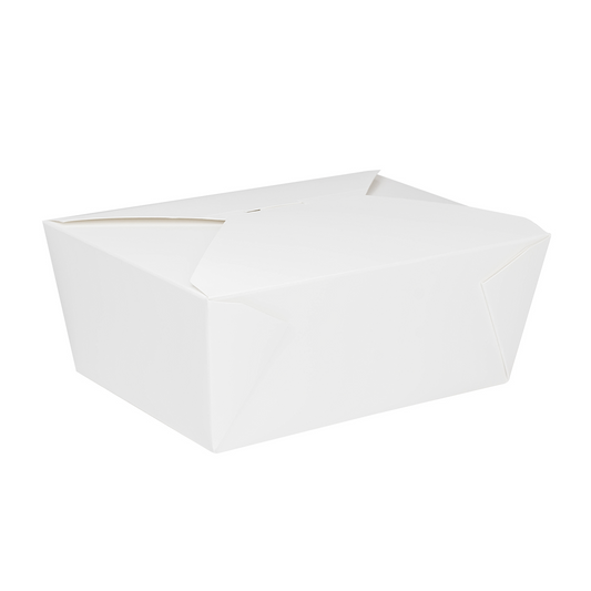 #4 White Fold-To-Go Box 110oz 160ct