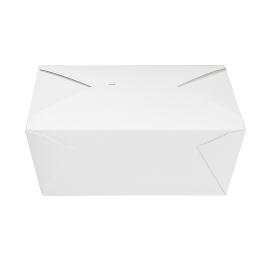 #4 White Fold-To-Go Box 110oz 160ct