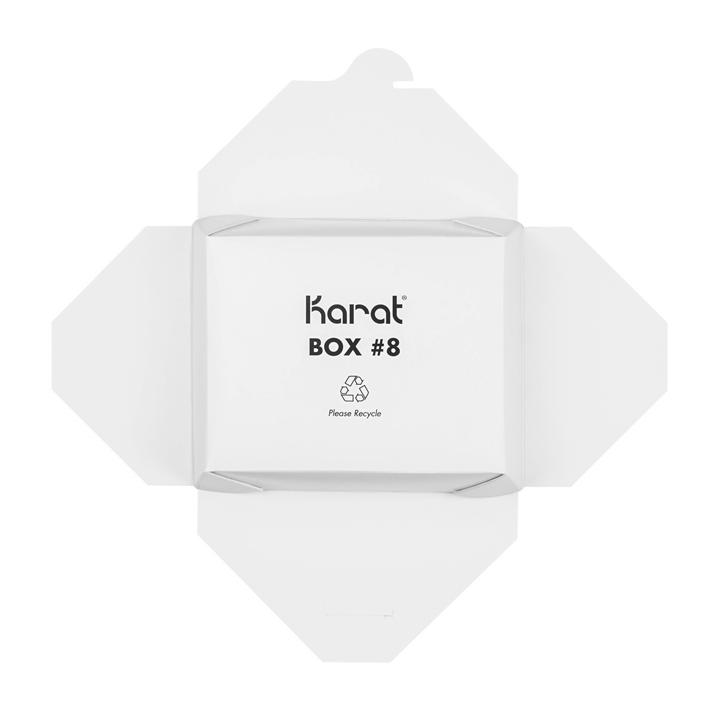 #8 White Fold-To-Go Box 48oz 300ct