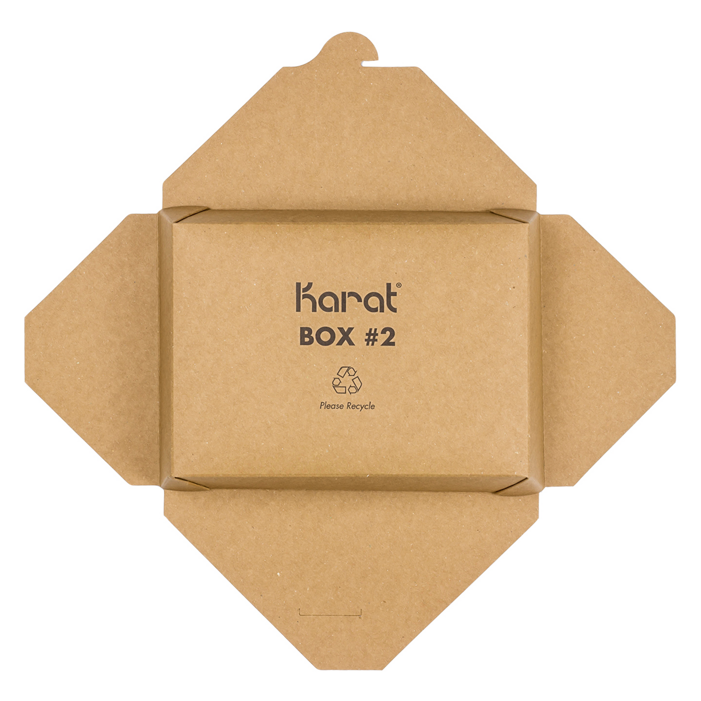 #2 Kraft Fold-To-Go Box 54oz 200ct