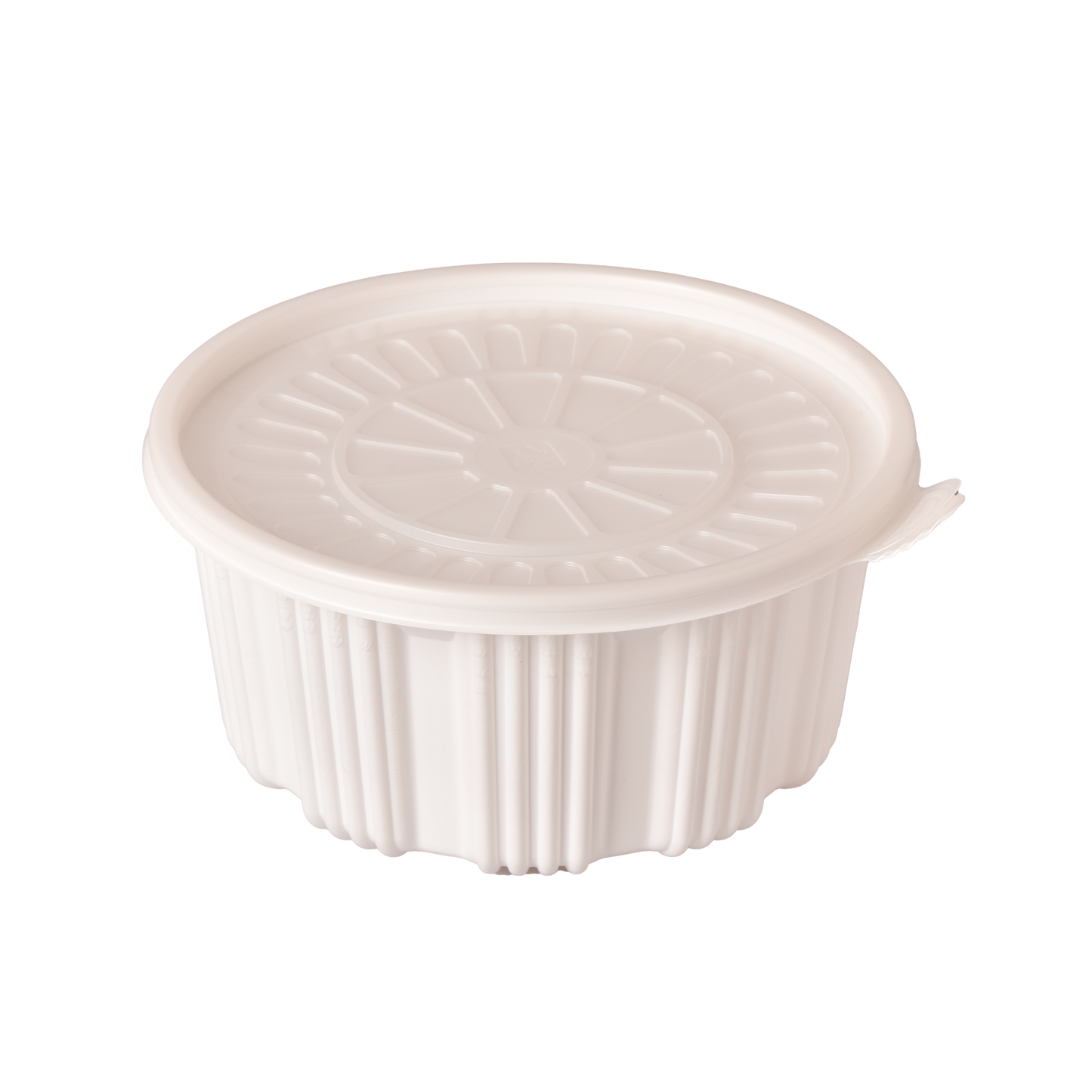 [SET] MEDIUM Microwavable P.P. Plastic Bowl with Lid 240ø x 140mm (H) (100 Set)