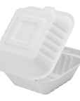 6"x6" Bagasse Hinged Container