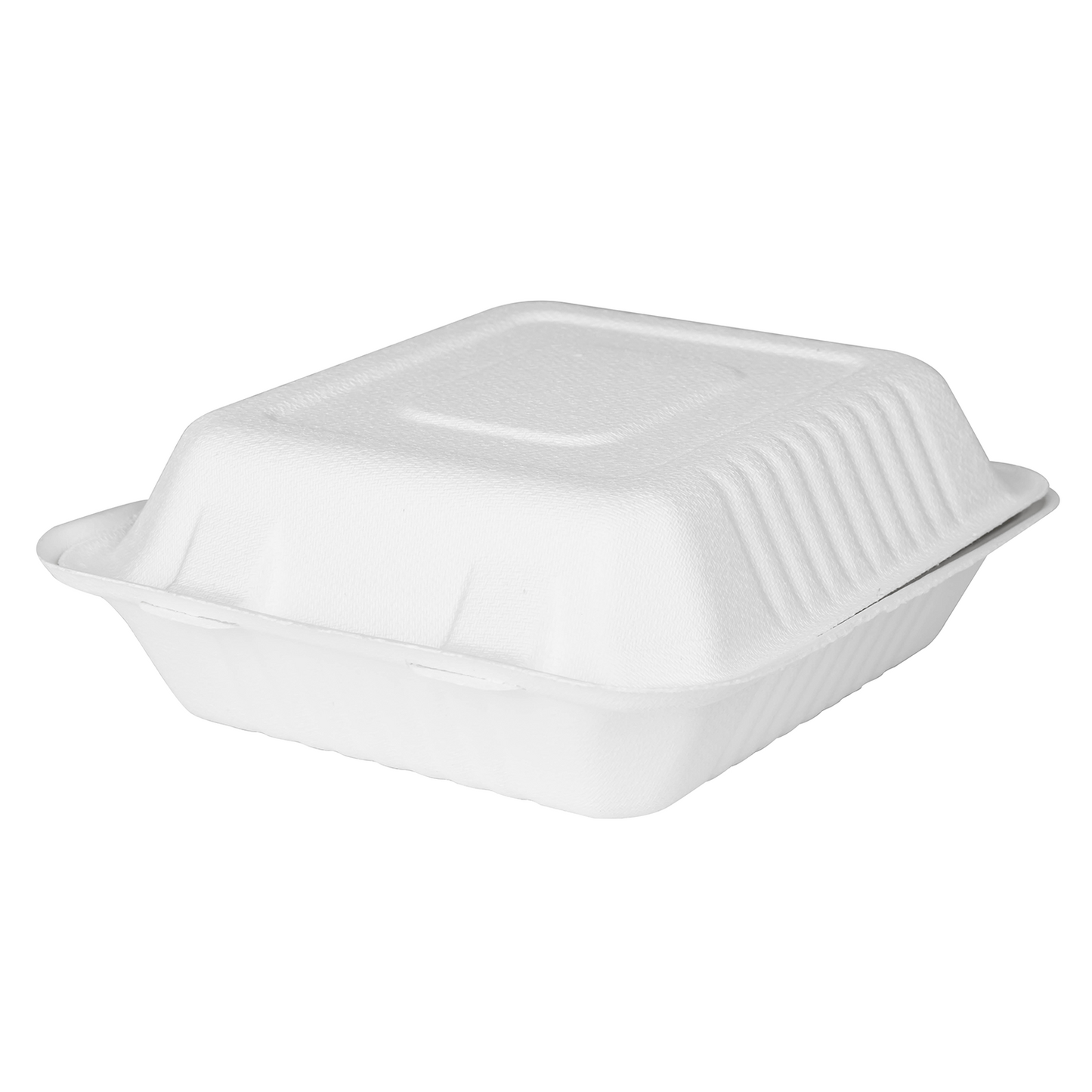 8"x8" Bagasse Hinged Container