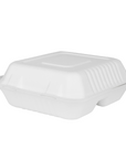 8"x8" Bagasse Hinged Container 3 Compartments