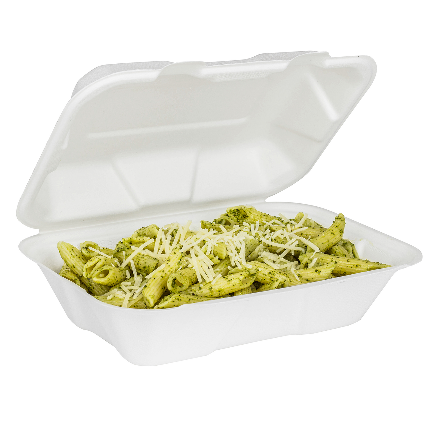 9"x6" Bagasse Hinged Container