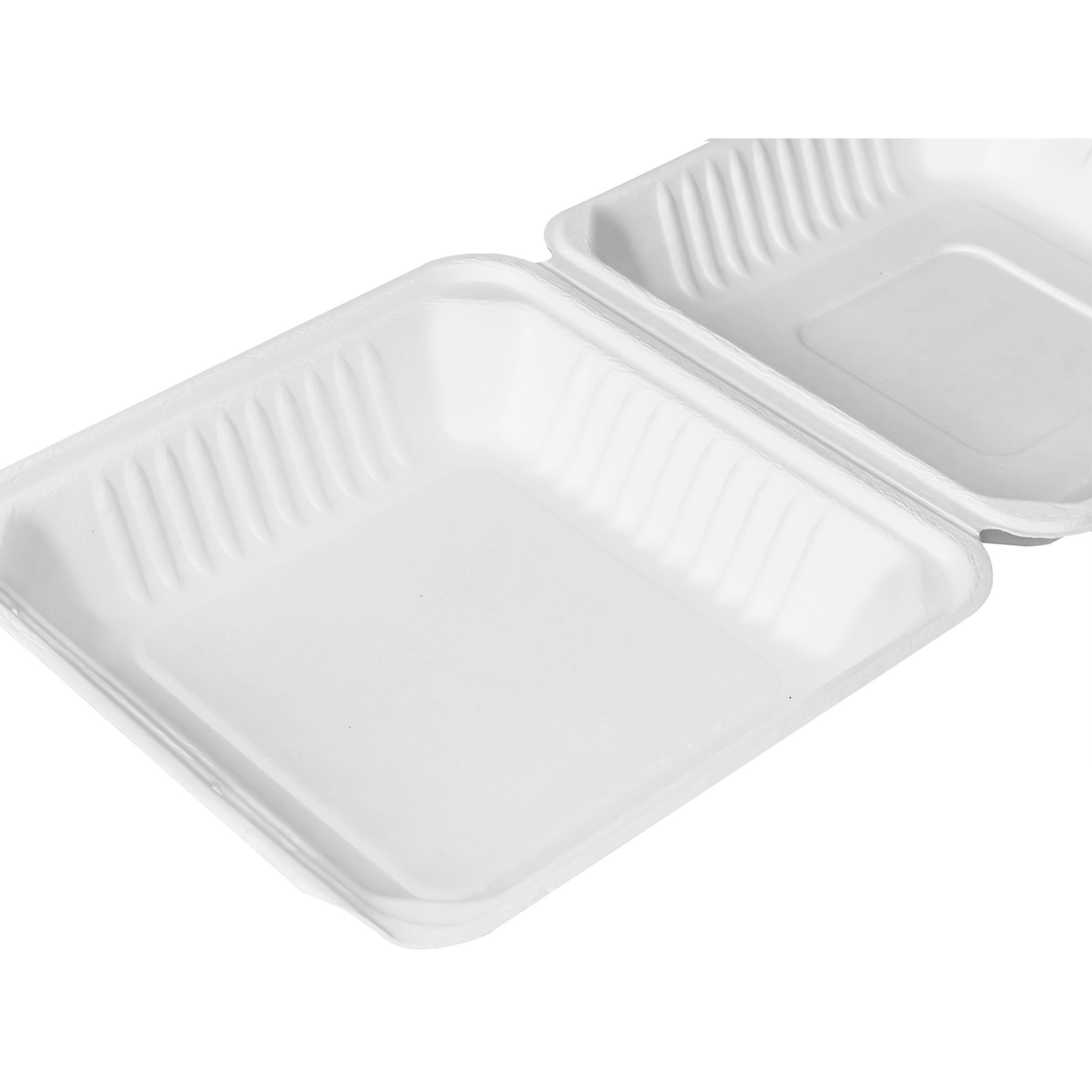 9"x9" Bagasse Hinged Container